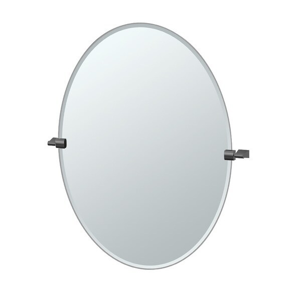 Shop Gatco 4 9lg Bleu 24 Quot X 32 Quot Beveled Frameless Oval
